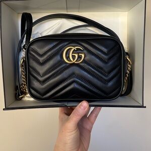 Gucci Black and Gold Crossbody Bag